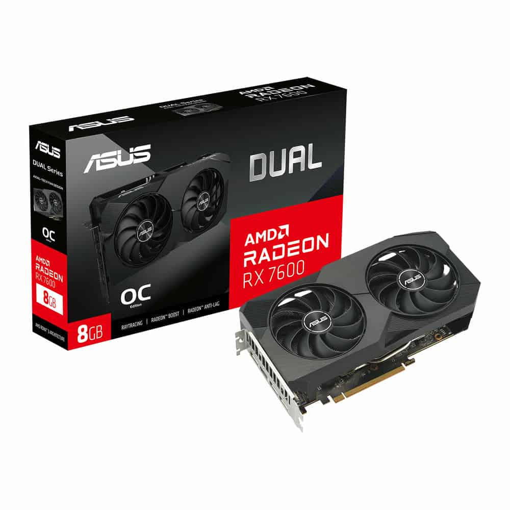 ASUS AMD Radeon RX 7600 DUAL OC 8GB Graphics Card